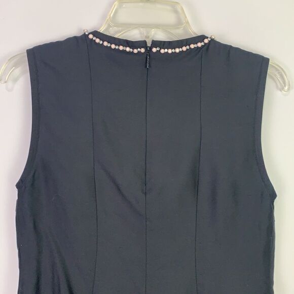 Tory Burch black with beaded neckline tank top - Picture 7 of 9